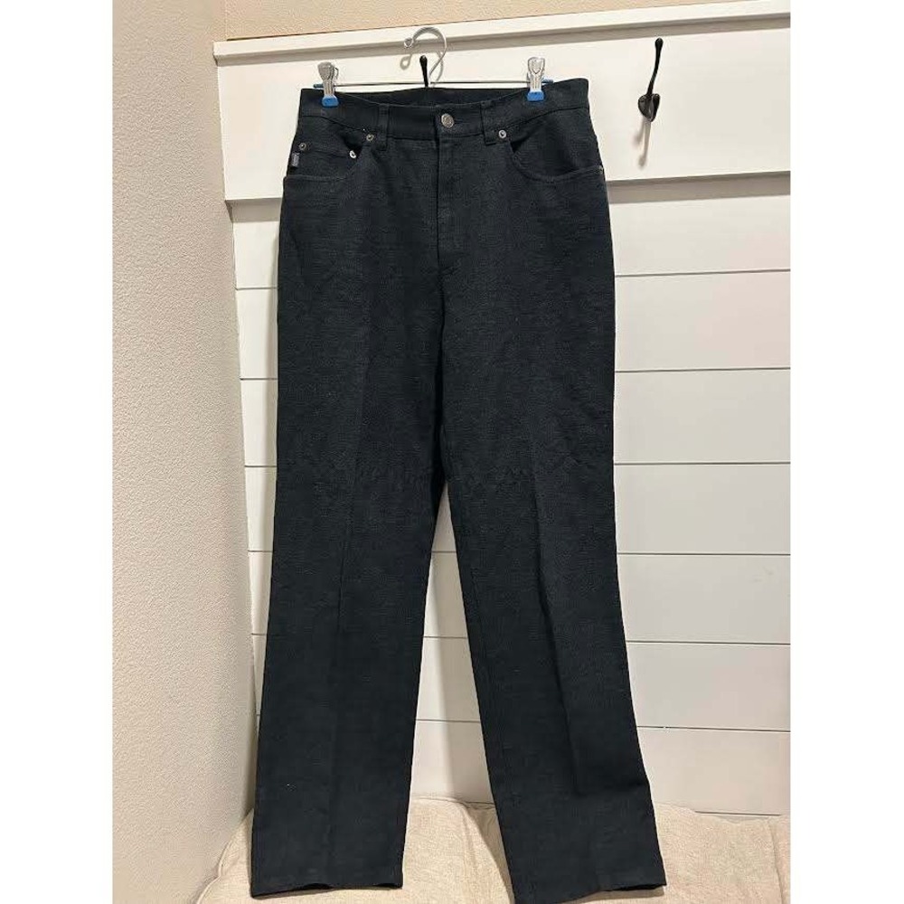 Lauren Ralph Lauren Gray Straight Leg Cotton Blend Pants Womens 10 Charcoal Marl